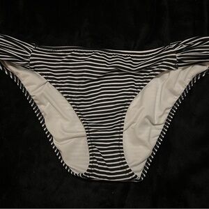Striped Black and White Bikini Bottom